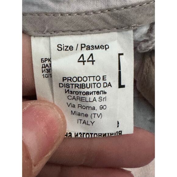 Tonet Men's White Mid Rise Side Stripe Straight Leg Pants Size 44 - Picture 8 of 9